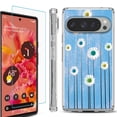 thumbnail image 1 of For Google Pixel 9 / 9 Pro Phone Case Cover, Shockproof Bumper Case with Tempered Glass Screen Protector, by OneToughShield - Daisy Sky, 1 of 4
