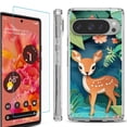 thumbnail image 1 of For Google Pixel 9 / 9 Pro Phone Case Cover, Shockproof Bumper Case with Tempered Glass Screen Protector, by OneToughShield - Fawn Craft, 1 of 4