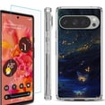 thumbnail image 1 of For Google Pixel 9 / 9 Pro Phone Case Cover, Shockproof Bumper Case with Tempered Glass Screen Protector, by OneToughShield - Fireflies Butterfly, 1 of 4