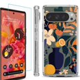 thumbnail image 1 of For Google Pixel 9 / 9 Pro Phone Case Cover, Shockproof Bumper Case with Tempered Glass Screen Protector, by OneToughShield - Flower Art, 1 of 4