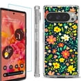 thumbnail image 1 of For Google Pixel 9 / 9 Pro Phone Case Cover, Shockproof Bumper Case with Tempered Glass Screen Protector, by OneToughShield - Flower Symphony, 1 of 4