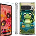 thumbnail image 1 of For Google Pixel 9 / 9 Pro Phone Case Cover, Shockproof Bumper Case with Tempered Glass Screen Protector, by OneToughShield - Frog Craft, 1 of 4