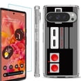 thumbnail image 1 of For Google Pixel 9 / 9 Pro Phone Case Cover, Shockproof Bumper Case with Tempered Glass Screen Protector, by OneToughShield - Game Controller, 1 of 4
