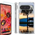 thumbnail image 1 of For Google Pixel 9 / 9 Pro Phone Case Cover, Shockproof Bumper Case with Tempered Glass Screen Protector, by OneToughShield - Horse Tree, 1 of 4