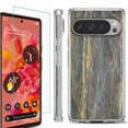 thumbnail image 1 of For Google Pixel 9 / 9 Pro Phone Case Cover, Shockproof Bumper Case with Tempered Glass Screen Protector, by OneToughShield - Marble/Camo, 1 of 4