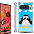thumbnail image 1 of For Google Pixel 9 / 9 Pro Phone Case Cover, Shockproof Bumper Case with Tempered Glass Screen Protector, by OneToughShield - Penguin, 1 of 4