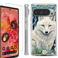 thumbnail image 1 of For Google Pixel 9 / 9 Pro Phone Case Cover, Shockproof Bumper Case with Tempered Glass Screen Protector, by OneToughShield - Playful Wolf, 1 of 4