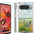 thumbnail image 1 of For Google Pixel 9 / 9 Pro Phone Case Cover, Shockproof Bumper Case with Tempered Glass Screen Protector, by OneToughShield - Poppy Field, 1 of 4