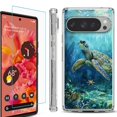 thumbnail image 1 of For Google Pixel 9 / 9 Pro Phone Case Cover, Shockproof Bumper Case with Tempered Glass Screen Protector, by OneToughShield - Sea Turtle Undersea, 1 of 4