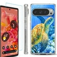 thumbnail image 1 of For Google Pixel 9 / 9 Pro Phone Case Cover, Shockproof Bumper Case with Tempered Glass Screen Protector, by OneToughShield - Sea Turtle, 1 of 4