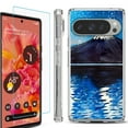 thumbnail image 1 of For Google Pixel 9 / 9 Pro Phone Case Cover, Shockproof Bumper Case with Tempered Glass Screen Protector, by OneToughShield - Starry Night Fuji, 1 of 4