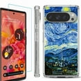 thumbnail image 1 of For Google Pixel 9 / 9 Pro Phone Case Cover, Shockproof Bumper Case with Tempered Glass Screen Protector, by OneToughShield - Starry Night Paris, 1 of 4
