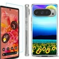 thumbnail image 1 of For Google Pixel 9 / 9 Pro Phone Case Cover, Shockproof Bumper Case with Tempered Glass Screen Protector, by OneToughShield - Sunflower Moon, 1 of 4