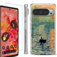thumbnail image 1 of For Google Pixel 9 / 9 Pro Phone Case Cover, Shockproof Bumper Case with Tempered Glass Screen Protector, by OneToughShield - Sunrise Impression, 1 of 4
