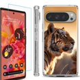 thumbnail image 1 of For Google Pixel 9 / 9 Pro Phone Case Cover, Shockproof Bumper Case with Tempered Glass Screen Protector, by OneToughShield - Tiger, 1 of 4