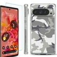 thumbnail image 1 of For Google Pixel 9 / 9 Pro Phone Case Cover, Shockproof Bumper Case with Tempered Glass Screen Protector, by OneToughShield - Urban Camo, 1 of 4