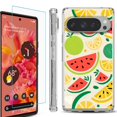 thumbnail image 1 of For Google Pixel 9 / 9 Pro Phone Case Cover, Shockproof Bumper Case with Tempered Glass Screen Protector, by OneToughShield - Watermelon Mix, 1 of 4
