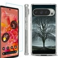 thumbnail image 1 of For Google Pixel 9 / 9 Pro Phone Case Cover, Shockproof Bumper Case with Tempered Glass Screen Protector, by OneToughShield - Winter Tree, 1 of 4