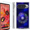 thumbnail image 1 of For Google Pixel 9 / 9 Pro Phone Case Cover, Shockproof Bumper Case with Tempered Glass Screen Protector, by OneToughShield - Zodiac / Horoscope, 1 of 4