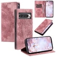 thumbnail image 1 of For Google Pixel 9 Pro/10 Pro XL 6.8" Totem Embossed Strong Magnetic Attachment/Closure, Card Slots/Pocket, PU Leather Flip Wallet Case,Pink, 1 of 7