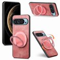 thumbnail image 1 of For Google Pixel 9 Pro/10 Pro XL Case Retro Leather Circular Rotating Stand Shockproof Phone Case,Pink, 1 of 6
