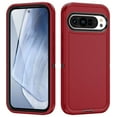 thumbnail image 1 of For Google Pixel 9 Pro 6.3 inch Shockproof Rugged Full Body Protection Heavy Duty Dust/Drop Proof 3-Layer Cover Case​,Red,For Google Pixel 9 Pro, 1 of 8