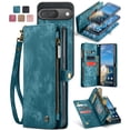 thumbnail image 1 of For Google Pixel 9 / 9 Pro Wallet Case,Multi-Functional Retro Leather Purse Flip Cover Zipper Wallet Case with Removable Card Slots Pocket & Detachable Wrist Strap Magnetic Phone Case, Green, 1 of 7