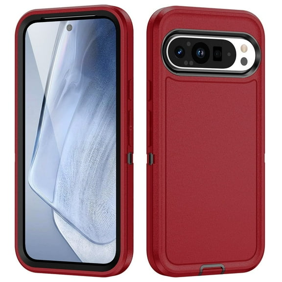 For Google Pixel 9 Pro XL 6.8 inch Life Waterproof Rugged Phone Case,Red
