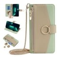 thumbnail image 1 of For Google Pixel 9 Pro XL Case Crossbody Wallet RFID Blocking Card Slot Holder, Magnetic Flip Folio Purse Case PU Leather Zipper Handbag Detachable Lanyard Strap for Google Pixel 9 Pro XL,Green, 1 of 14