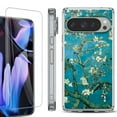 thumbnail image 1 of For Google Pixel 9 Pro XL Phone Case Cover, Shockproof Bumper Case with Tempered Glass Screen Protector, by OneToughShield - Almond Blossom, 1 of 4