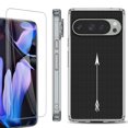 thumbnail image 1 of For Google Pixel 9 Pro XL Phone Case Cover, Shockproof Bumper Case with Tempered Glass Screen Protector, by OneToughShield - Arrow, 1 of 4