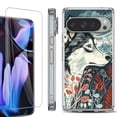 thumbnail image 1 of For Google Pixel 9 Pro XL Phone Case Cover, Shockproof Bumper Case with Tempered Glass Screen Protector, by OneToughShield - Calm Husky, 1 of 4