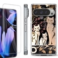 thumbnail image 1 of For Google Pixel 9 Pro XL Phone Case Cover, Shockproof Bumper Case with Tempered Glass Screen Protector, by OneToughShield - Cat Craft, 1 of 4