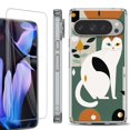 thumbnail image 1 of For Google Pixel 9 Pro XL Phone Case Cover, Shockproof Bumper Case with Tempered Glass Screen Protector, by OneToughShield - Cat, 1 of 4