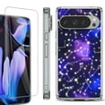 thumbnail image 1 of For Google Pixel 9 Pro XL Phone Case Cover, Shockproof Bumper Case with Tempered Glass Screen Protector, by OneToughShield - Constellations, 1 of 4