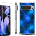 thumbnail image 1 of For Google Pixel 9 Pro XL Phone Case Cover, Shockproof Bumper Case with Tempered Glass Screen Protector, by OneToughShield - Cosmos/Stars, 1 of 4