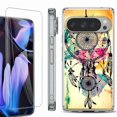 thumbnail image 1 of For Google Pixel 9 Pro XL Phone Case Cover, Shockproof Bumper Case with Tempered Glass Screen Protector, by OneToughShield - Dream Catcher Color, 1 of 4