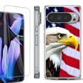 thumbnail image 1 of For Google Pixel 9 Pro XL Phone Case Cover, Shockproof Bumper Case with Tempered Glass Screen Protector, by OneToughShield - Eagle, 1 of 4
