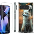 thumbnail image 1 of For Google Pixel 9 Pro XL Phone Case Cover, Shockproof Bumper Case with Tempered Glass Screen Protector, by OneToughShield - Fox Autumn, 1 of 4