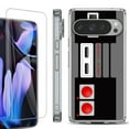 thumbnail image 1 of For Google Pixel 9 Pro XL Phone Case Cover, Shockproof Bumper Case with Tempered Glass Screen Protector, by OneToughShield - Game Controller, 1 of 4