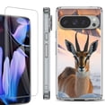 thumbnail image 1 of For Google Pixel 9 Pro XL Phone Case Cover, Shockproof Bumper Case with Tempered Glass Screen Protector, by OneToughShield - Gazelle, 1 of 4