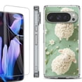 thumbnail image 1 of For Google Pixel 9 Pro XL Phone Case Cover, Shockproof Bumper Case with Tempered Glass Screen Protector, by OneToughShield - Little Sheep, 1 of 4