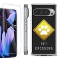 thumbnail image 1 of For Google Pixel 9 Pro XL Phone Case Cover, Shockproof Bumper Case with Tempered Glass Screen Protector, by OneToughShield - Pet Crossing, 1 of 4