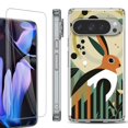 thumbnail image 1 of For Google Pixel 9 Pro XL Phone Case Cover, Shockproof Bumper Case with Tempered Glass Screen Protector, by OneToughShield - Rabbit, 1 of 4