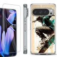 thumbnail image 1 of For Google Pixel 9 Pro XL Phone Case Cover, Shockproof Bumper Case with Tempered Glass Screen Protector, by OneToughShield - Skateboarding, 1 of 4