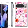 thumbnail image 1 of For Google Pixel 9 Pro XL Phone Case Cover, Shockproof Bumper Case with Tempered Glass Screen Protector, by OneToughShield - Spring Season, 1 of 4