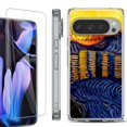 thumbnail image 1 of For Google Pixel 9 Pro XL Phone Case Cover, Shockproof Bumper Case with Tempered Glass Screen Protector, by OneToughShield - Sunset River, 1 of 4