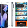thumbnail image 1 of For Google Pixel 9 Pro XL Phone Case Cover, Shockproof Bumper Case with Tempered Glass Screen Protector, by OneToughShield - Vending Machine, 1 of 4