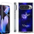 thumbnail image 1 of For Google Pixel 9 Pro XL Phone Case Cover, Shockproof Bumper Case with Tempered Glass Screen Protector, by OneToughShield - Virgo, 1 of 4
