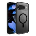 thumbnail image 1 of For Google Pixel 9A Impact Matte Magnetic Car Mount Shockproof Protective Hybrid Case Cover Black, 1 of 3